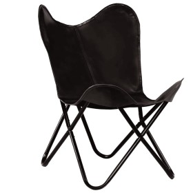 Silla mariposa butterfly para niños de cuero auténtico negro de , Sillones - Ref: Foro24-246385, Precio: 74,87 €, Descuento: %