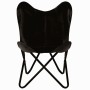 Silla mariposa butterfly para niños de cuero auténtico negro by , Armchairs - Ref: Foro24-246385, Price: 75,92 €, Discount: %