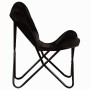 Silla mariposa butterfly para niños de cuero auténtico negro by , Armchairs - Ref: Foro24-246385, Price: 75,92 €, Discount: %