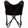 Silla mariposa butterfly para niños de cuero auténtico negro by , Armchairs - Ref: Foro24-246385, Price: 75,92 €, Discount: %