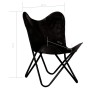 Silla mariposa butterfly para niños de cuero auténtico negro by , Armchairs - Ref: Foro24-246385, Price: 75,92 €, Discount: %