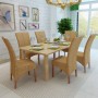 Sillas de comedor 6 unidades ratán marrón natural by , dining chairs - Ref: Foro24-274205, Price: 520,92 €, Discount: %