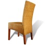 Sillas de comedor 6 unidades ratán marrón natural by , dining chairs - Ref: Foro24-274205, Price: 520,92 €, Discount: %