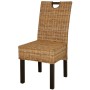 Sillas de comedor 6 unidades ratán kubu madera de mango von , Essstühle - Ref: Foro24-274361, Preis: 538,78 €, Rabatt: %