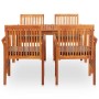 Set comedor de jardín 5 pzas y cojines madera maciza de acacia by , Garden sets - Ref: Foro24-278903, Price: 626,45 €, Discou...