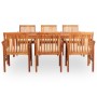 Set comedor de jardín 7 pzas y cojines madera maciza de acacia by , Garden sets - Ref: Foro24-278899, Price: 1,00 €, Discount: %