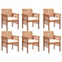 Set comedor de jardín 7 pzas y cojines madera maciza de acacia by , Garden sets - Ref: Foro24-278899, Price: 1,00 €, Discount: %