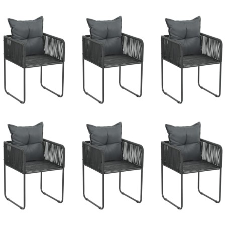 Sillas de jardín con cojines 6 unidades ratán sintético negro von , Gartenstühle - Ref: Foro24-313108, Preis: 402,06 €, Rabat...