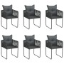 Sillas de jardín con cojines 6 unidades ratán sintético negro von , Gartenstühle - Ref: Foro24-313108, Preis: 402,06 €, Rabat...