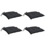 Cojines de silla de jardín 4 uds tela Oxford negro 50x50x7 cm by , Cushions for chairs and sofas - Ref: Foro24-314918, Price:...