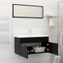 2-teiliges Badezimmermöbelset aus schwarzem Sperrholz von vidaXL, Badezimmermöbel - Ref: Foro24-804801, Preis: 100,95 €, Raba...