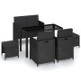 Set comedor de jardín 6 piezas y cojines ratán sintético negro de , Conjuntos de jardín - Ref: Foro24-315988, Precio: 384,19 ...