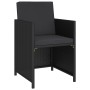 Set comedor de jardín 6 piezas y cojines ratán sintético negro de , Conjuntos de jardín - Ref: Foro24-315988, Precio: 384,19 ...