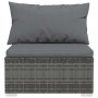 Set de muebles de jardín 4 pzas y cojines ratán sintético gris by , Garden sets - Ref: Foro24-317512, Price: 426,57 €, Discou...