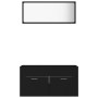 Black plywood 2-piece bathroom furniture set by vidaXL, Bathroom furniture - Ref: Foro24-804801, Price: 100,95 €, Discount: %
