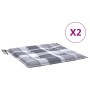 Cojines de silla de jardín 2 uds tela a cuadros gris 40x40x3 cm by , Cushions for chairs and sofas - Ref: Foro24-314035, Pric...