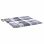 Cojines de silla de jardín 2 uds tela a cuadros gris 40x40x3 cm by , Cushions for chairs and sofas - Ref: Foro24-314035, Pric...