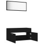 Black plywood 2-piece bathroom furniture set by vidaXL, Bathroom furniture - Ref: Foro24-804801, Price: 100,95 €, Discount: %