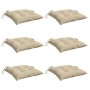 Cojines de silla de jardín 6 uds tela Oxford beige 50x50x7 cm von , Kissen für Stühle und Sofas - Ref: Foro24-314907, Preis: ...