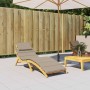 Cojín de tumbona de tela Oxford taupé 186x58x3 cm von , Kissen für Stühle und Sofas - Ref: Foro24-314166, Preis: 45,40 €, Rab...