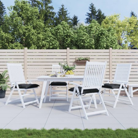 Cojines de silla de jardín 4 uds tela Oxford negro 40x40x7 cm by , Cushions for chairs and sofas - Ref: Foro24-314882, Price:...