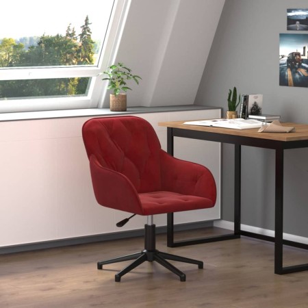 Silla de oficina giratoria de terciopelo rojo tinto von , Bürostühle - Ref: Foro24-344861, Preis: 96,79 €, Rabatt: %