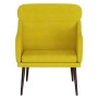 Sillón de terciopelo amarillo 63x76x80 cm de , Sillones - Ref: Foro24-351441, Precio: 93,53 €