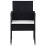 Set comedor de jardín 9 piezas y cojines ratán sintético negro by , Garden sets - Ref: Foro24-43924, Price: 804,92 €, Discoun...