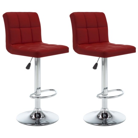 Taburetes de cocina 2 unidades cuero sintético color vino tinto by , Kitchen stools - Ref: Foro24-323639, Price: 135,47 €, Di...