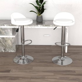 Taburetes de cocina 2 unidades cuero sintético blanco by , Kitchen stools - Ref: Foro24-333555, Price: 113,82 €, Discount: %