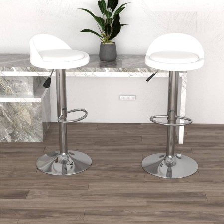 Taburetes de cocina 2 unidades cuero sintético blanco by , Kitchen stools - Ref: Foro24-333555, Price: 113,82 €, Discount: %