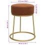 Hocker redondo marrón terciopelo von , Klapphocker und Stühle - Ref: Foro24-340259, Preis: 44,46 €, Rabatt: %