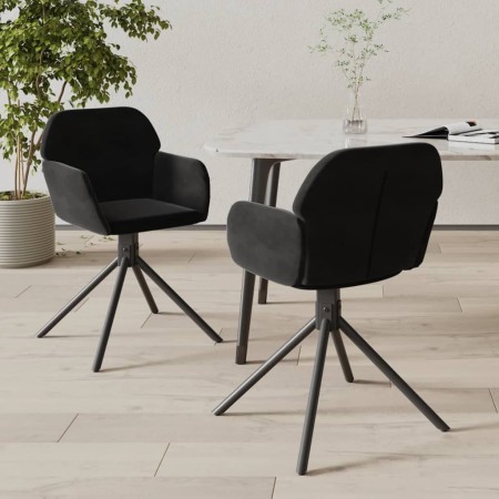 Sillas de comedor giratorias 2 uds terciopelo negro von , Essstühle - Ref: Foro24-344746, Preis: 160,17 €, Rabatt: %