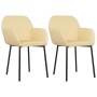 Sillas de comedor 2 unidades terciopelo crema by , dining chairs - Ref: Foro24-344710, Price: 88,94 €, Discount: %