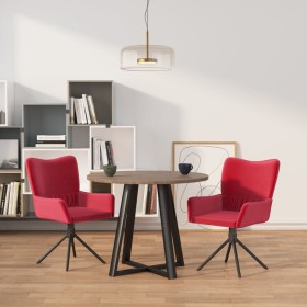 Sillas de comedor giratorias 2 unidades terciopelo rojo tinto von , Essstühle - Ref: Foro24-344814, Preis: 155,99 €, Rabatt: %