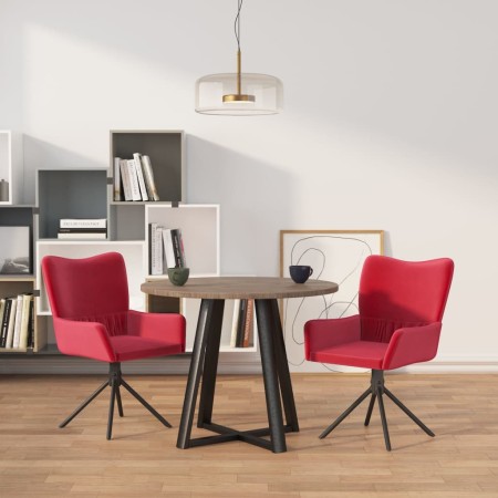 Sillas de comedor giratorias 2 unidades terciopelo rojo tinto von , Essstühle - Ref: Foro24-344814, Preis: 155,99 €, Rabatt: %