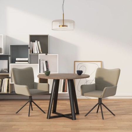 Sillas de comedor giratorias 2 uds de terciopelo gris claro von , Essstühle - Ref: Foro24-344809, Preis: 160,59 €, Rabatt: %