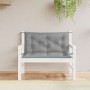 Cojín de banco de jardín tela Oxford gris 100x(50+50)x7cm von , Kissen für Stühle und Sofas - Ref: Foro24-314993, Preis: 36,1...