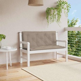 Cojín de banco de jardín tela Oxford taupe 120x(50+50)x7 cm by , Cushions for chairs and sofas - Ref: Foro24-315012, Price: 4...