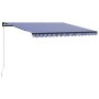 Toldo manual retráctil con LED azul y blanco 450x300 cm by , Awnings - Ref: Foro24-3055230, Price: 417,79 €, Discount: %