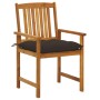 Sillas de jardín con cojines 4 unidades madera maciza de acacia by , Garden chairs - Ref: Foro24-3061214, Price: 323,18 €, Di...
