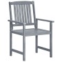 Sillas de jardín con cojines 4 uds madera maciza de acacia gris by , Garden chairs - Ref: Foro24-3061268, Price: 276,47 €, Di...