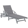 Tumbona de jardín con cojín madera maciza de acacia by , Loungers - Ref: Foro24-3061330, Price: 206,53 €, Discount: %