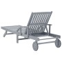 Tumbona de jardín con cojín madera maciza de acacia by , Loungers - Ref: Foro24-3061339, Price: 203,06 €, Discount: %