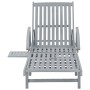 Tumbona de jardín con cojín madera maciza de acacia by , Loungers - Ref: Foro24-3061339, Price: 203,06 €, Discount: %