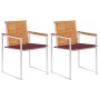 Sillas de jardín con cojines 2 uds madera maciza acacia y acero von , Gartenstühle - Ref: Foro24-3061497, Preis: 261,17 €, Ra...