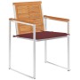 Sillas de jardín con cojines 2 uds madera maciza acacia y acero von , Gartenstühle - Ref: Foro24-3061497, Preis: 261,17 €, Ra...