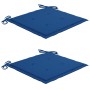 Sillas de jardín con cojines 2 uds madera maciza teca y acero de , Sillas de jardín - Ref: Foro24-3061525, Precio: 274,82 €, ...