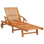 Tumbona de jardín con cojín madera maciza de acacia von , Liegen - Ref: Foro24-3061616, Preis: 212,55 €, Rabatt: %