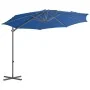 Sombrilla voladiza con poste de acero azul celeste 300 cm de vidaXL, Sombrillas - Ref: Foro24-46999, Precio: 93,86 €, Descuen...